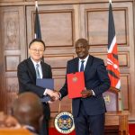 Japan's NEXI official with Kenya's Treasury CS CPA John Mbadi.