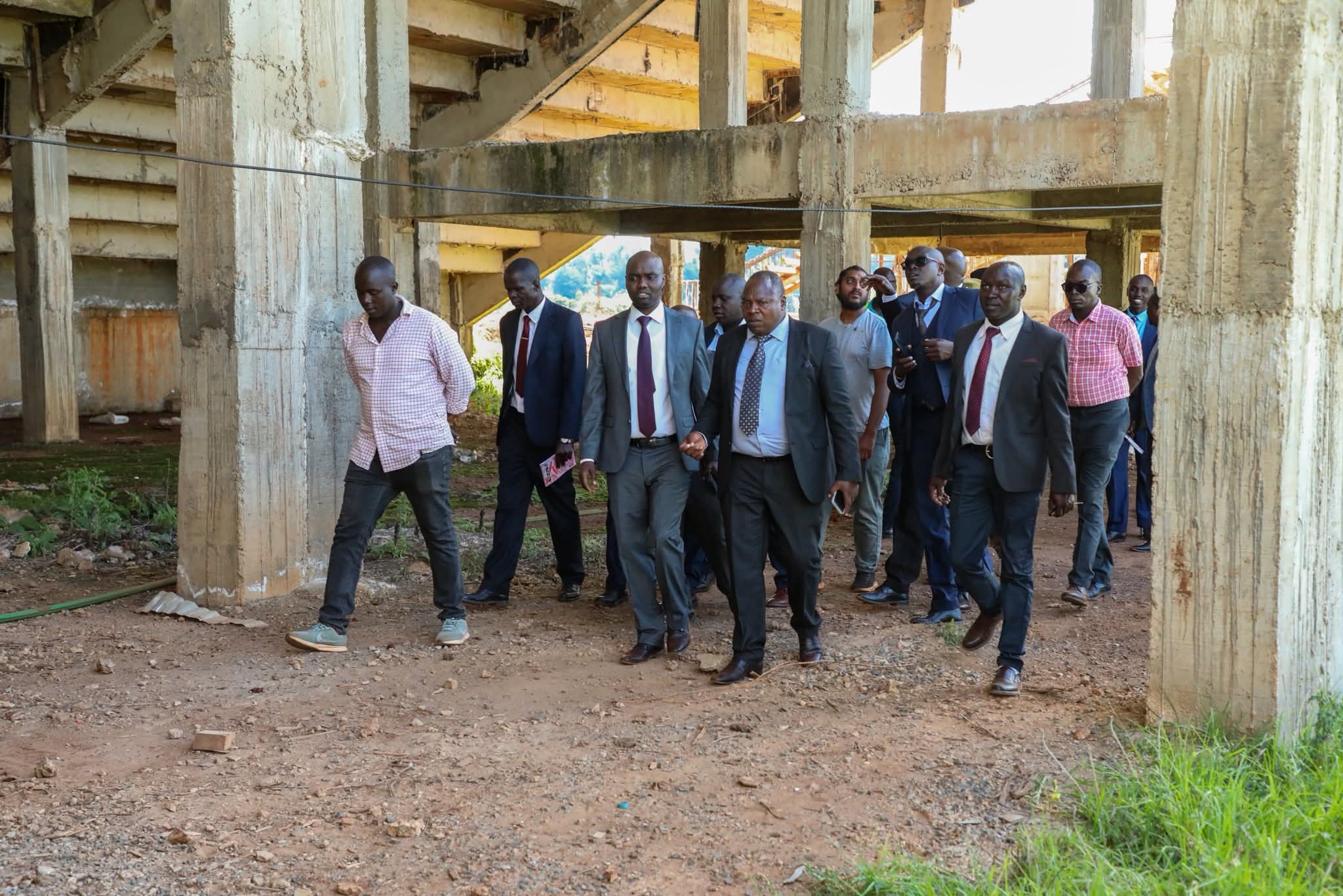 Governor Rotich leading inspection of Kamariny Stadium 