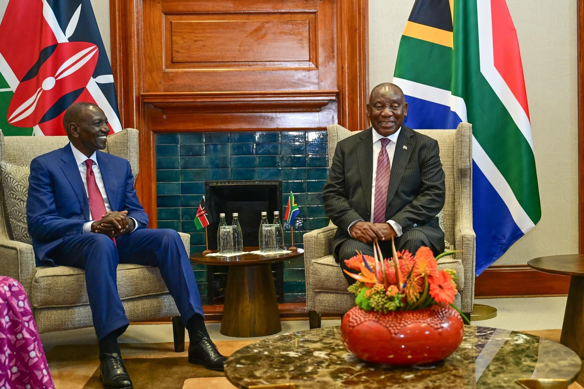 President Cyril Ramaphosa with William Ruto
