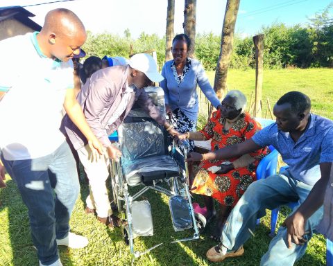 Sudi gifts Mama Mary Chelabul a wheely