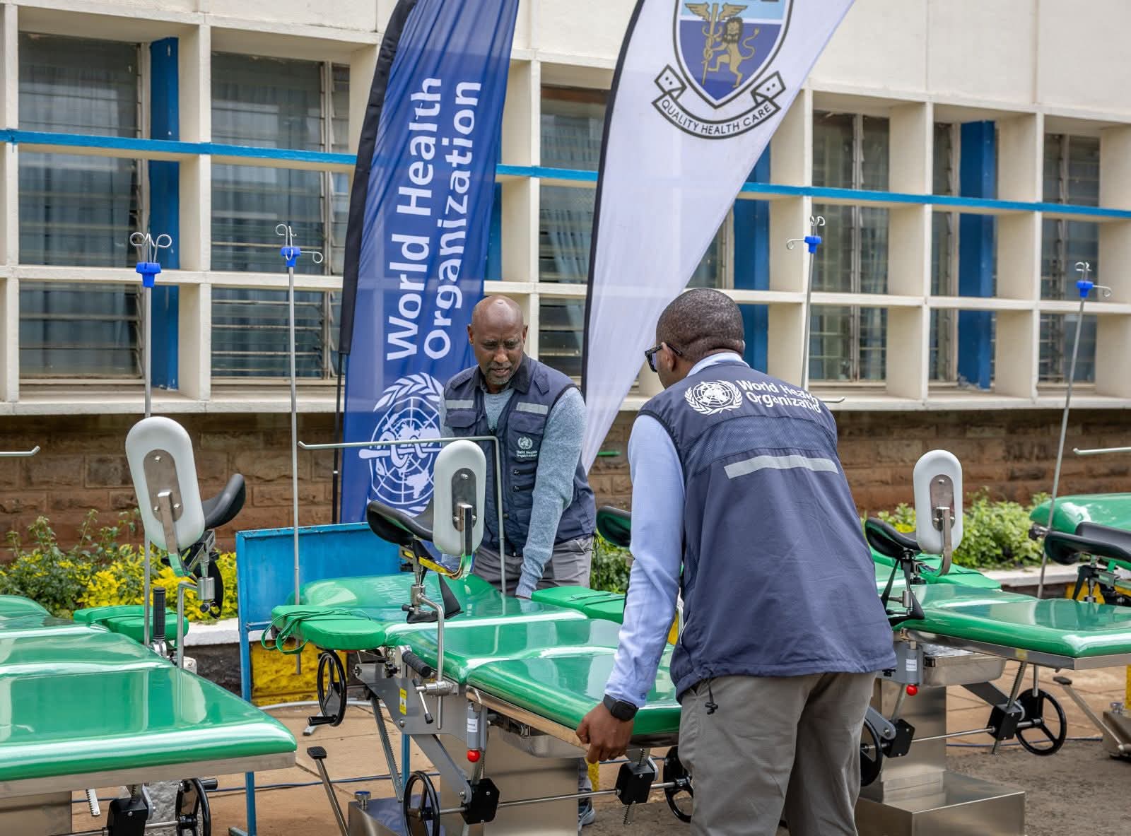 Theatre beds at Afya House received from WHO