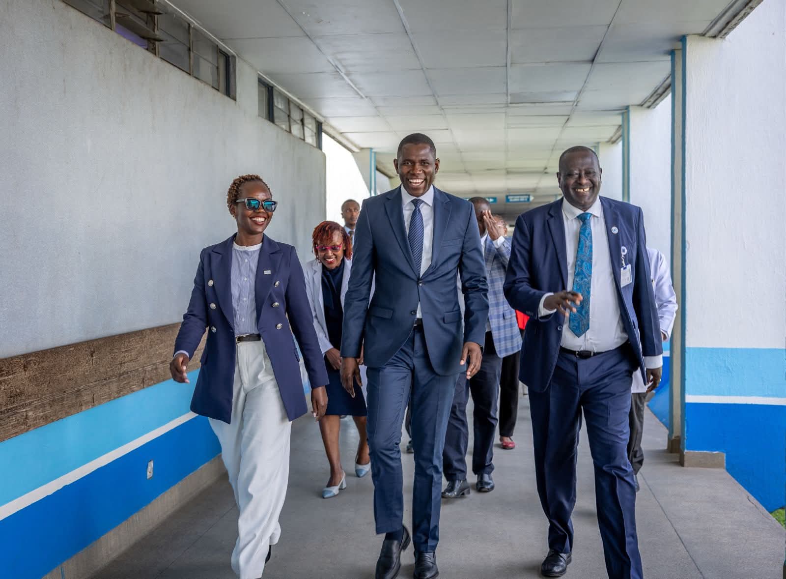 Medical Services PS Ouma Oluga with KNH CEO Dr Richard Lesiampe