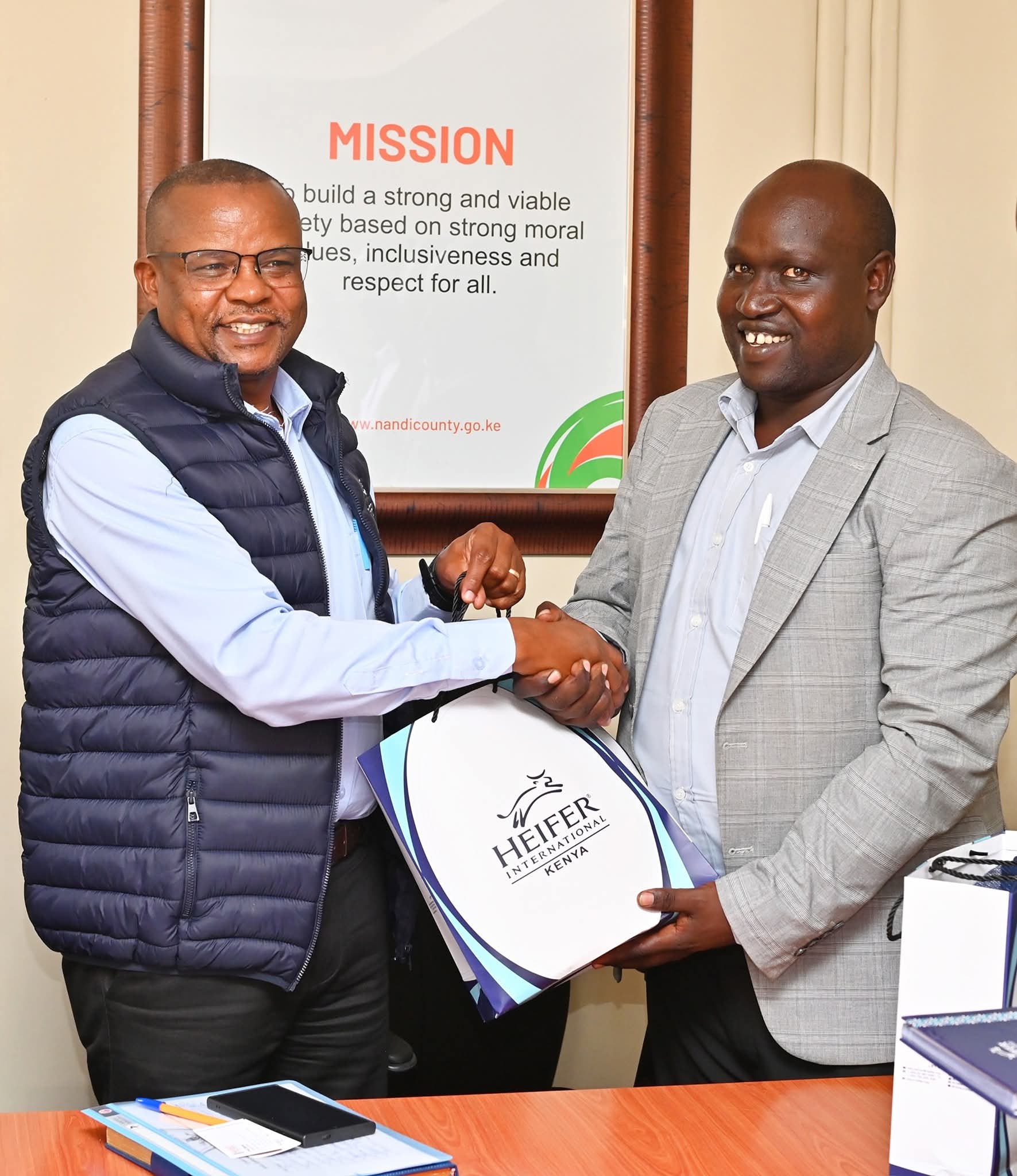 Nandi County Partners with Heifer International on Transforming Yield Through Feed and Folder Access in Dairy Project