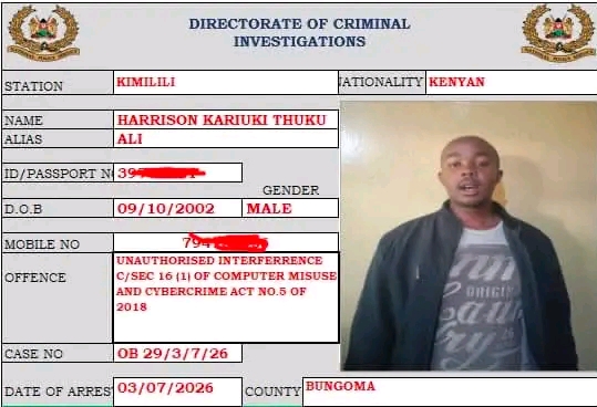 Two suspects behind phone theft syndicate arrested in Kimilili