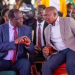 Deputy President Kithure Kindiki wih Cooperatives CS Wyclffe Oparanya
