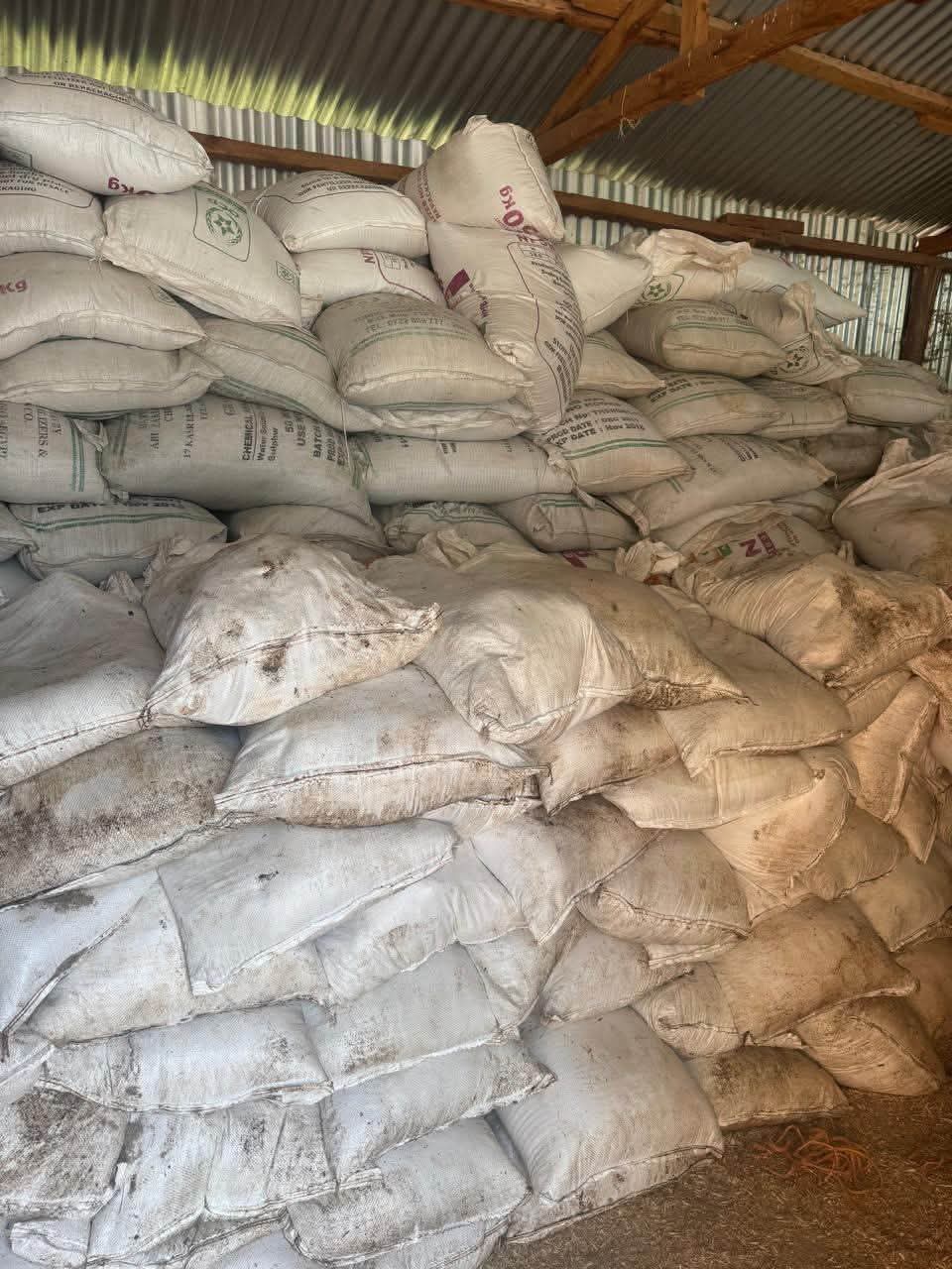 2 arrested, over 600 suspected counterfeit Fertiliser bags recovered in Moiben and Ziwa