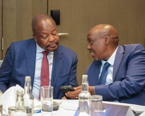 Mutahi Kagwe with his PS Rono