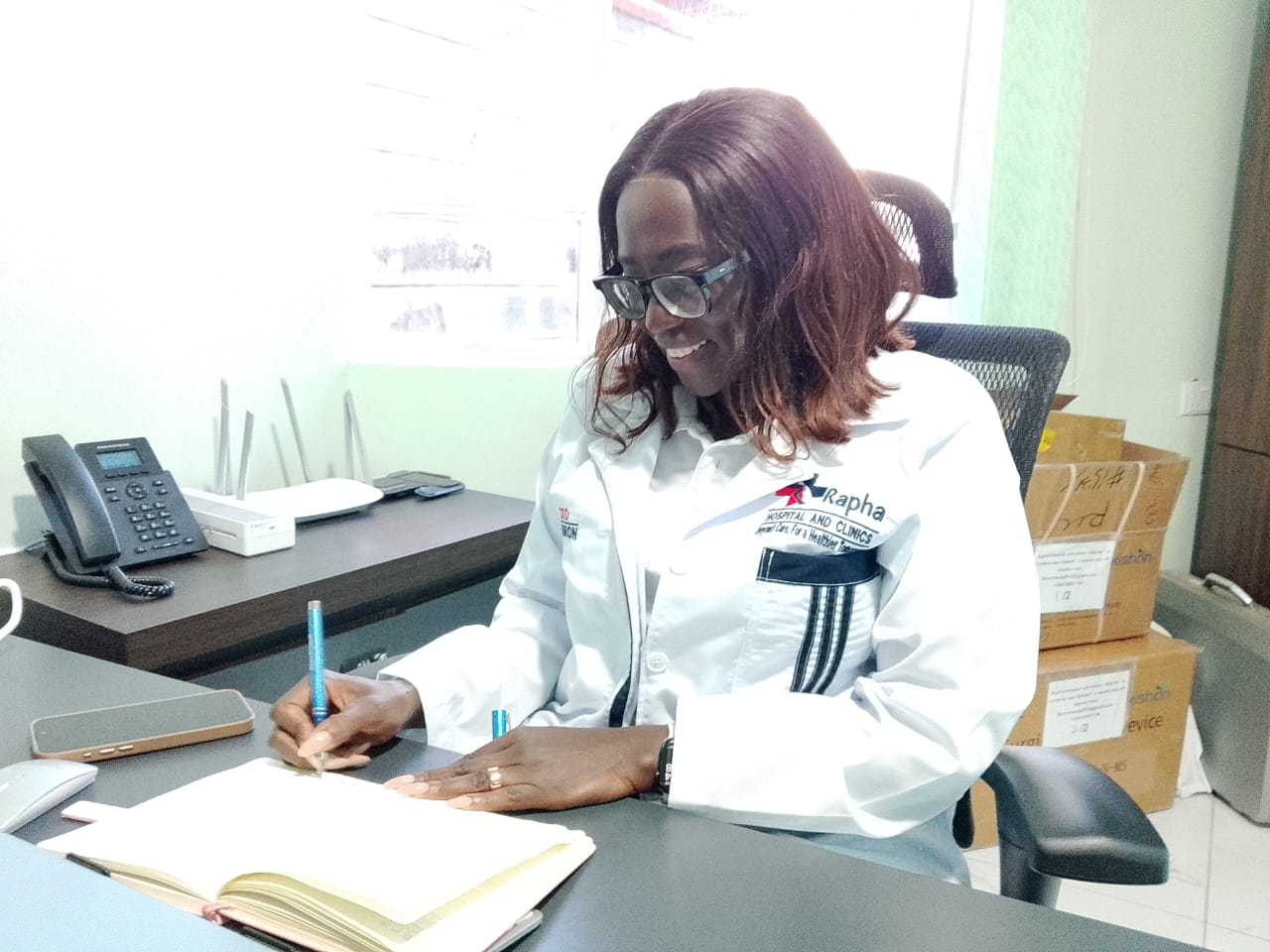 Rapha Hospital Chief Executive Officer/Director, Sharon Sang'.