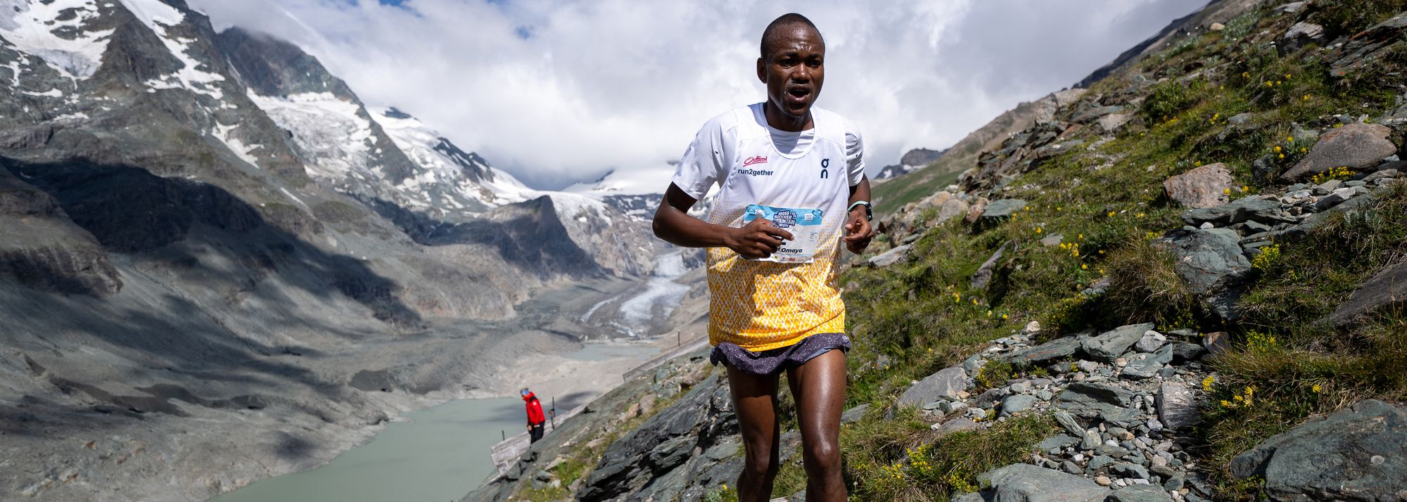 Richard Omaya Atuya on his way to Grossglockner Mountain Run victory