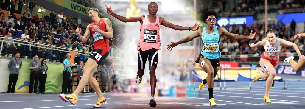 Simon Ehammer, Sabastian Sawe and Devynne Charlton