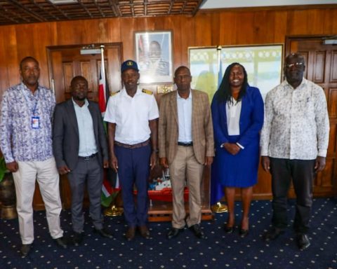 KPA, Moi University officials after a meeting