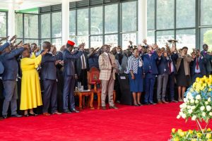 ruto with grassroots leaders from Bungoma County