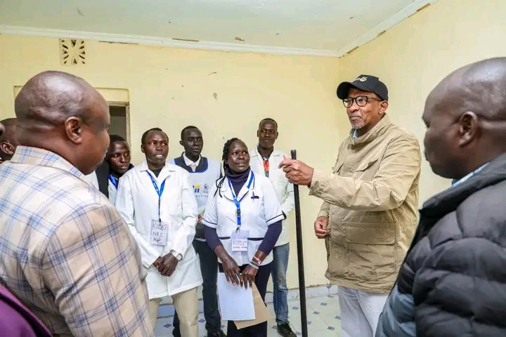 Health Cabinet Secretary Aden Duale at Sondany Dispensary in West Pokot County 