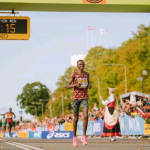 Daniel Ebenyo at the World Athletics Road Running Championships in Riga)