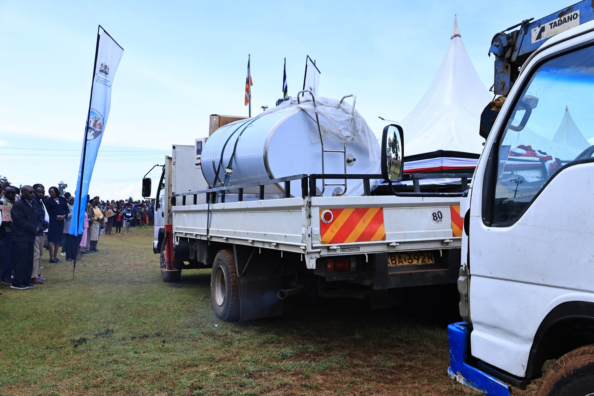 Solar-powered milk cooler on a pick up in Uasin Gishu County