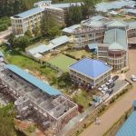 Aerial view of Eldoret’s Children’s Cancer and Burns Hospitals under construction adjacent to the Shoe4Africa Children's Hospital within the MTRH compound.
