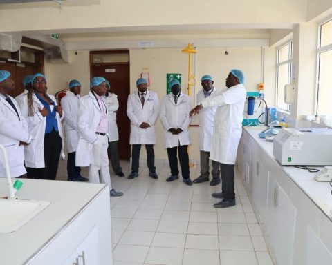 Agriculture and Livestock Committee, led by its Vice Chairperson, Brighton Yegon, during an oversight visit to the Kenya Dairy Board (KDB