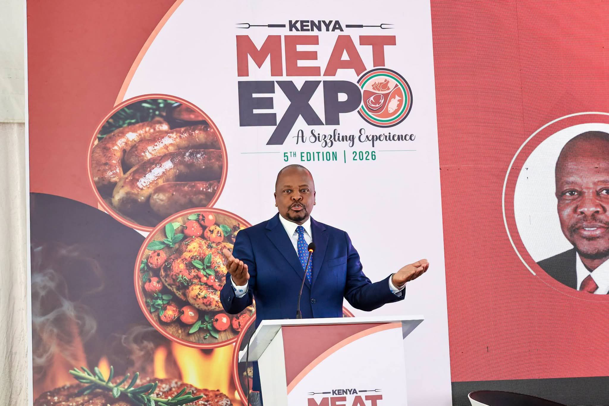 Kenya's Agriculture CS Mutahi Kagwe during Kenya Meat Expo 2026.