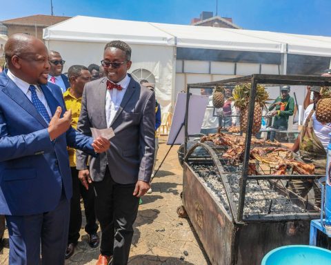 Agriculture Cabinet Secretary Mutahi Kagwe during the Kenya Meat Expo 2026