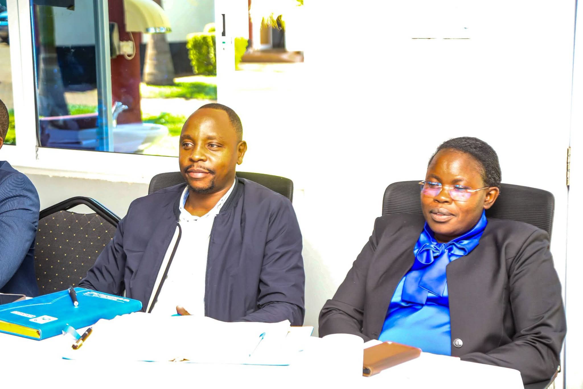 Nandi Finance CECM CPA Alfred Lagat with CECM for Health and Sanitation, Dr. Angeline Kirui.