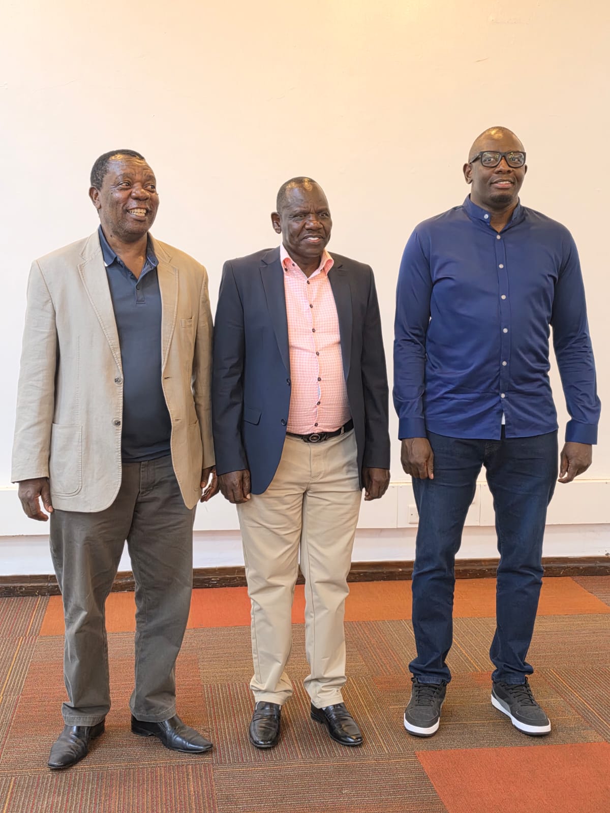 Uasin Gishu Governor Jonathan Bii Chelilim with AFCON 2027 LOC Chairperson Nicholas Musonye