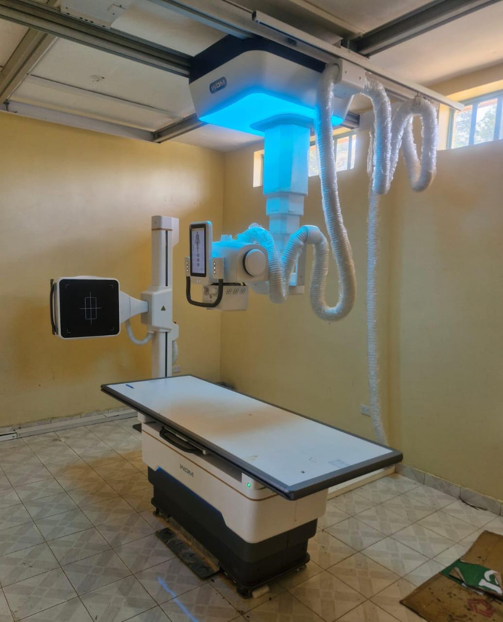 state-of-the-art ceiling-mounted X-ray machine at Moiben Sub-County Hospital