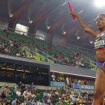 Olivia Harris anchors USA to a mixed 4x400m championship record in Oregon