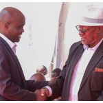 Former MTRH and KNH chief executve Dr John Kibosia with Elgeyo Marakwet Governor Wisely Rotich.