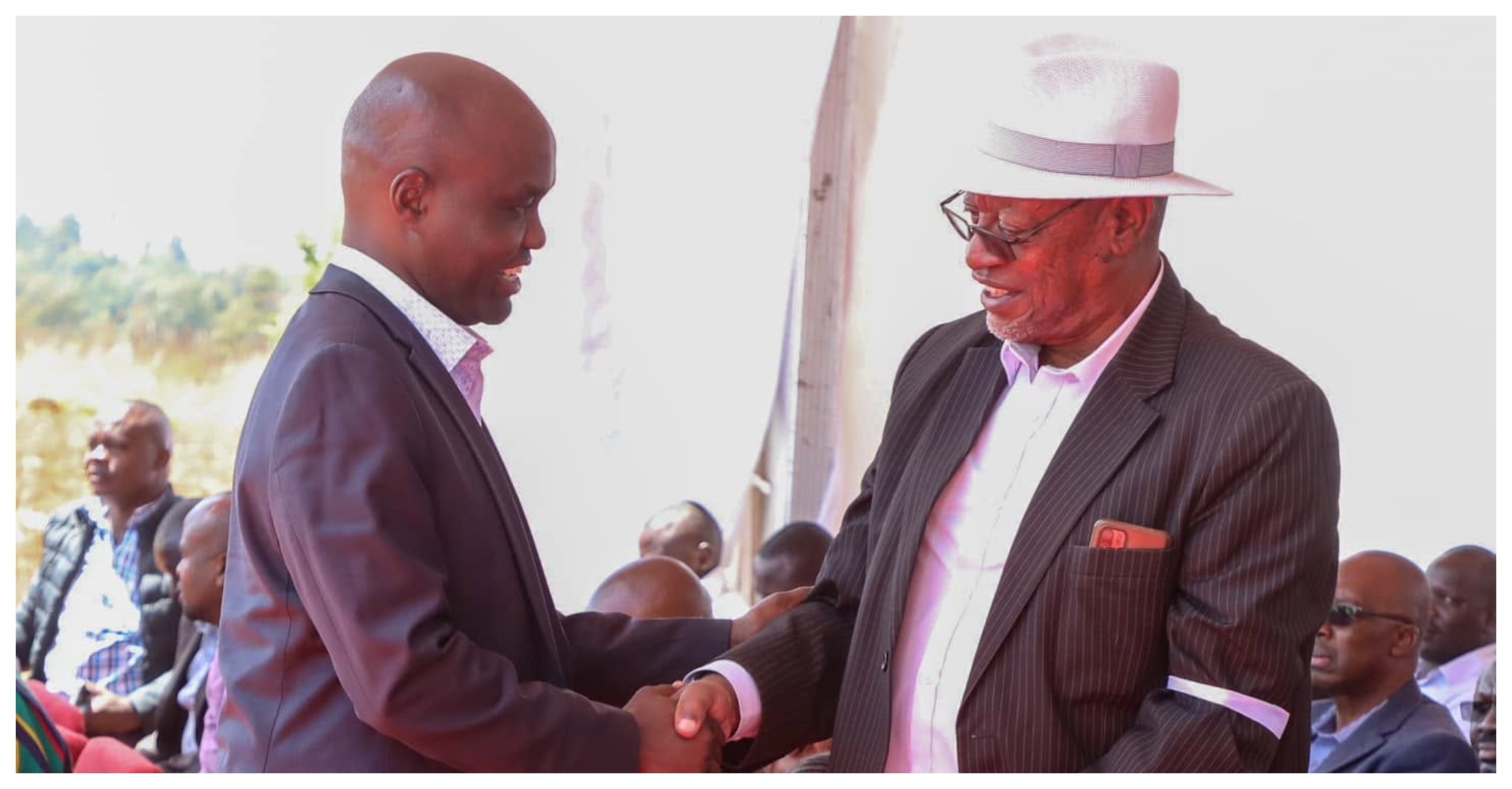 Former MTRH and KNH chief executve Dr John Kibosia with Elgeyo Marakwet Governor Wisely Rotich.