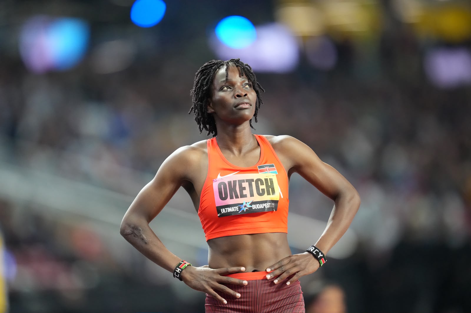 Kenya's national 400m champion Mercy Oketch