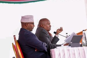 Kenya's Deputy President Kithure Kindiki during a meeting with governors and Ministry of Health officials