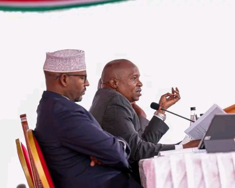 Kenya's Deputy President Kithure Kindiki during a meeting with governors and Ministry of Health officials