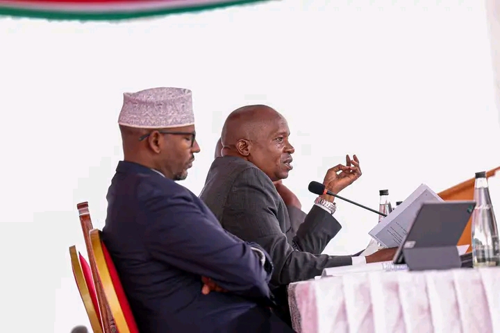 Kenya's Deputy President Kithure Kindiki during a meeting with governors and Ministry of Health officials