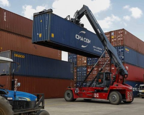 Containers at a port in Kenya