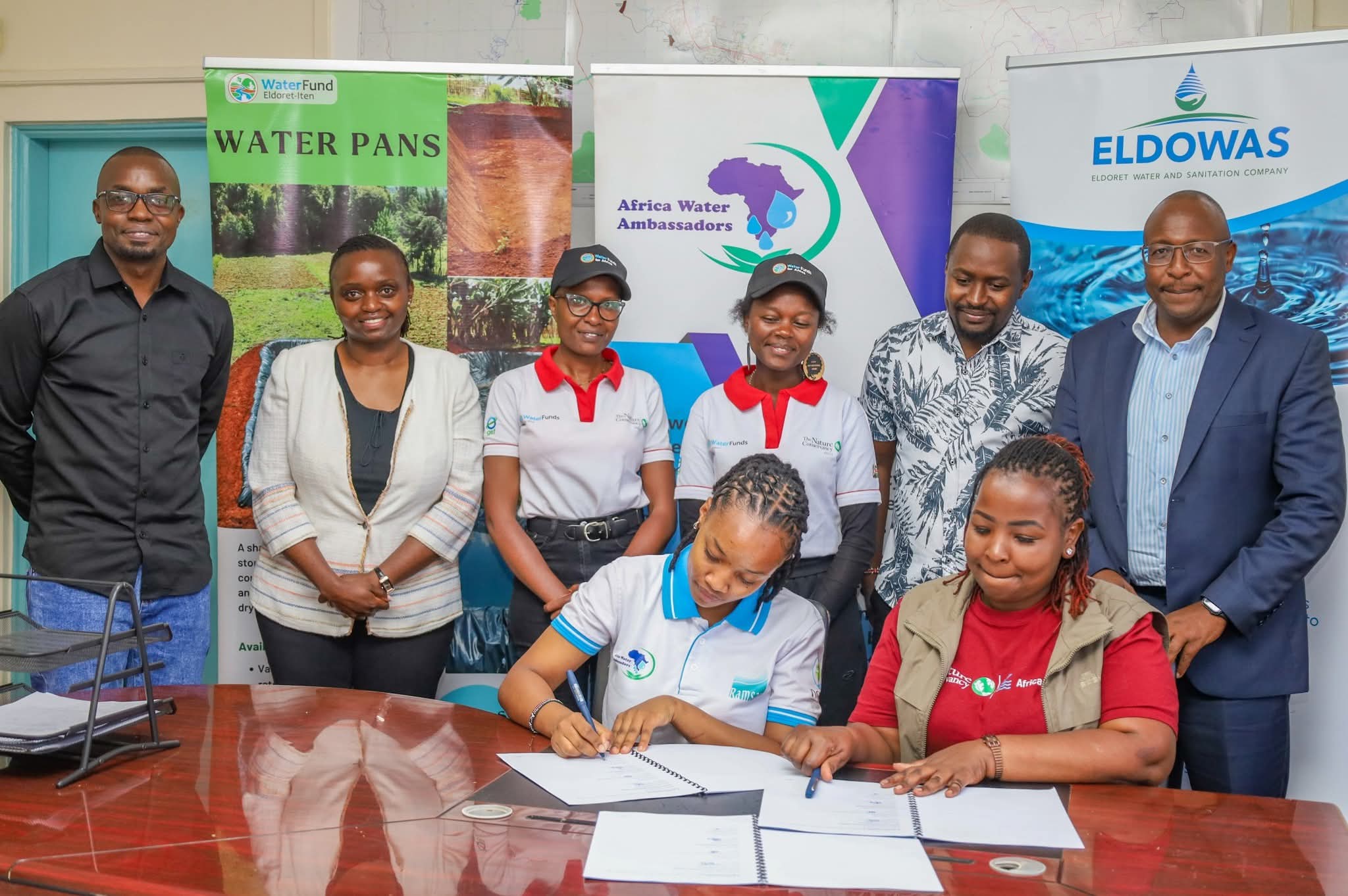 25 Elgeyo Marakwet Farmers to Benefit as ELDOWAS, Africa Water Ambassadors Sign MoU