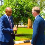 Kenya's Director of Criminal Investigations, Mohamed I. Amin (left) with the British High Commissioner to Kenya, Matt Baugh OBE.