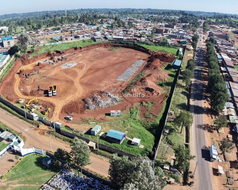 Aerial view of Kericho's Kapkatet which is undergoing major rehabilitation works