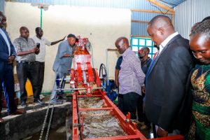Governor Rotich Commissions Coffee Cherry Pulping Machine in Kocholwo