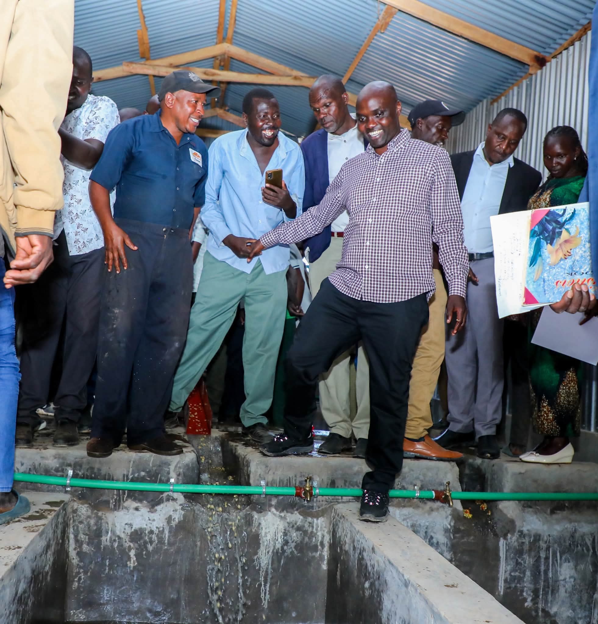 Governor Rotich Commissions Coffee Cherry Pulping Machine in Kocholwo
