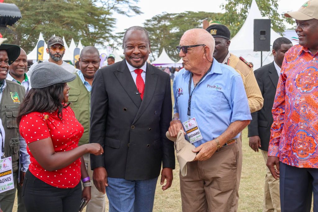 CS Kagwe during a horticulture industry showcase