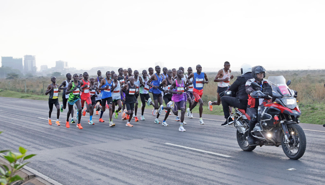 Athletes during the 2025 edition of the Standard Chartered Nairobi Marathon.