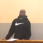 GSU officer Nathan Kirwa at the Eldoret Law Courts