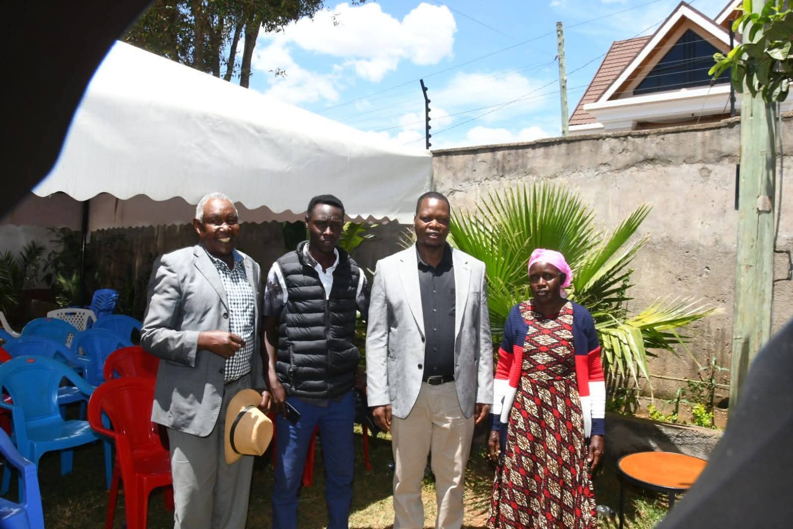 Willy Kenei shares a moment with Kesses locals