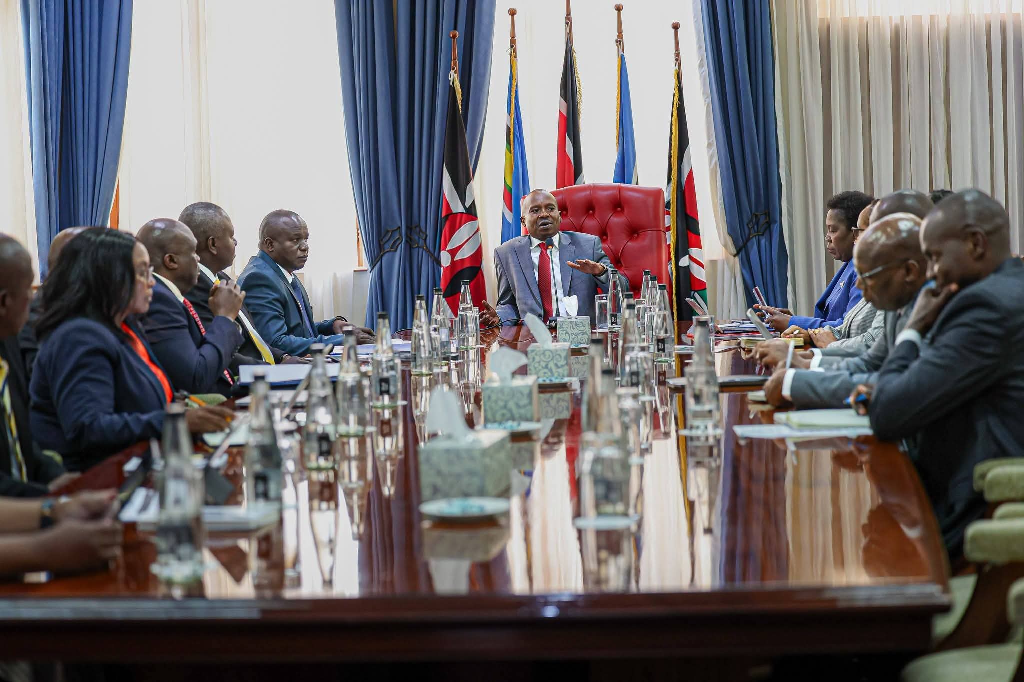 Deputy President Kithure Kindiki during a meeting at his Karen residence 