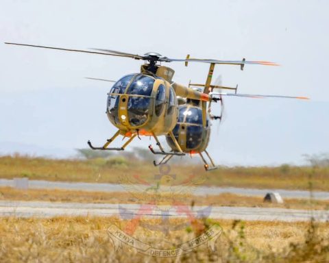 A fleet of modernised MD500 helicopters Kenya Army unveiled