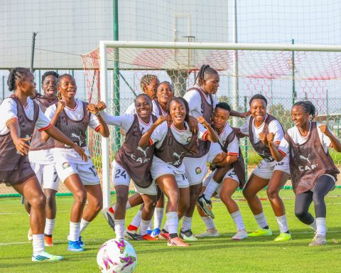 Harambee Starlets players in training
