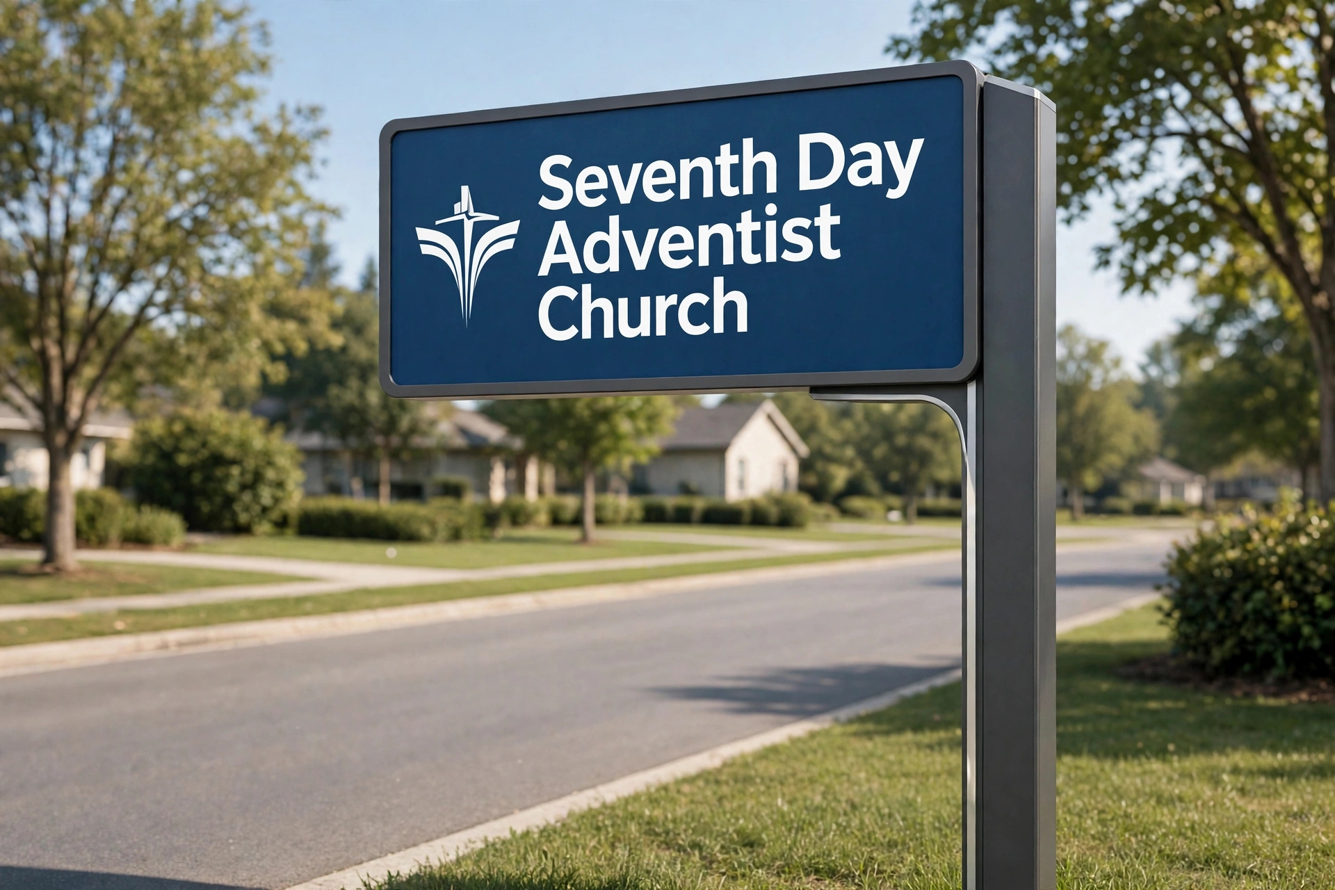 AI-generated image of SDA church signpost