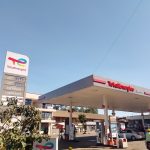 A petrol station in Eldoret displays new fuel prices after latest EPRA review.