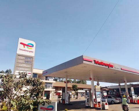 A petrol station in Eldoret displays new fuel prices after latest EPRA review.