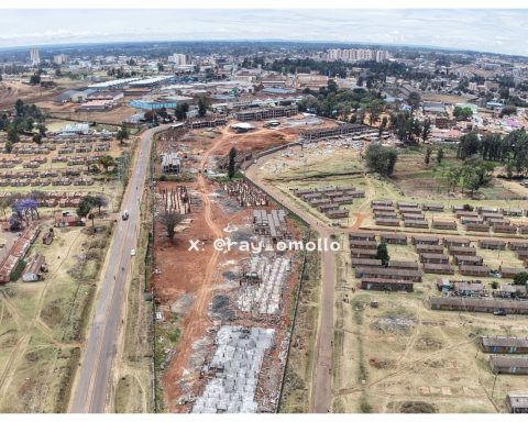 Aerial of Kidiwa Affordable Housing Project Phase II site in Eldoret.